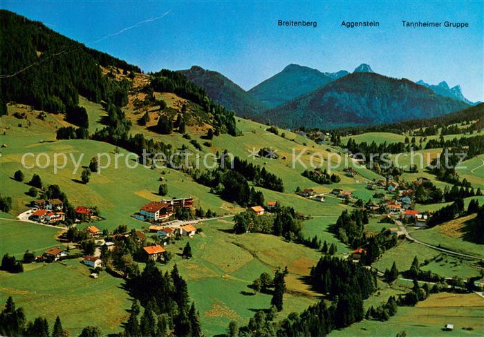 Jungholz Tirol Fliegeraufnahme mit Breitenberg Aggenstein Tannheimer Gruppe