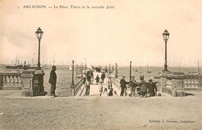 Arcachon 33 La Place Thiers et la nouvelle Jetee