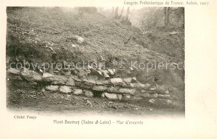 Autun Mont Beuvray Mur d enceinte