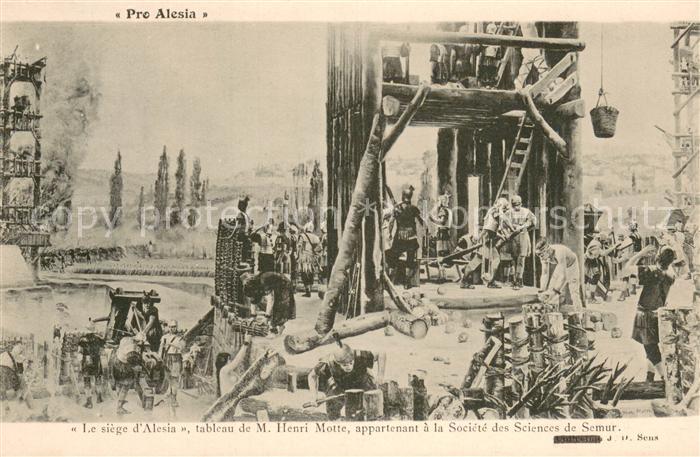 Pro Alesia Le siege d’Alesia tableau de M Henri Motte appartenant a la Societe d