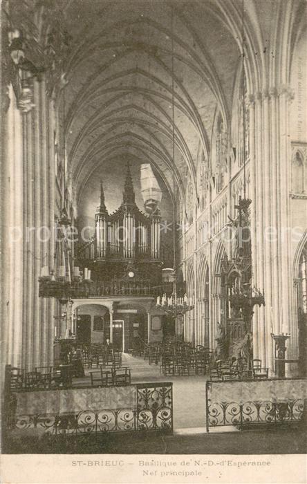 Saint-Brieuc Cotes-d Armor Basilique de ND d’Esperance Nef principale