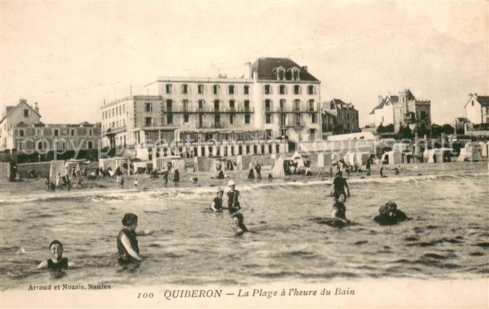 Quiberon Morbihan La Plage a l’heure du Bain