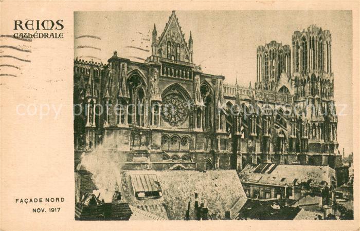 Reims 51 Cathedrale Facade Nord