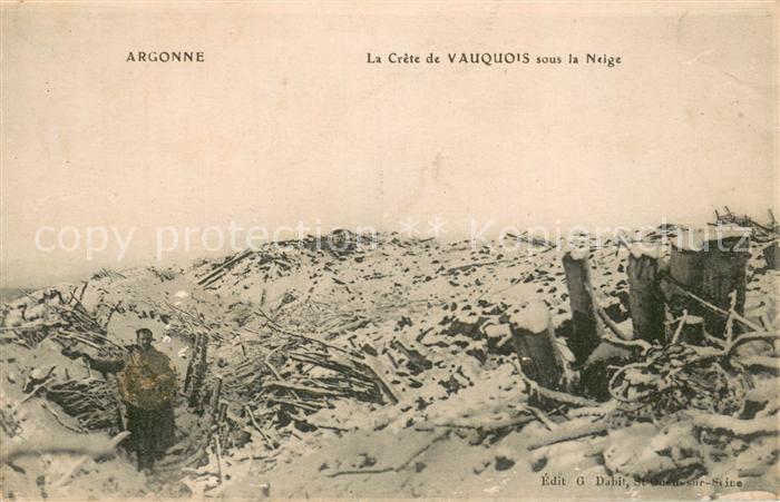 Argonne-Clermont La Crete de Vauquois sous la Neige