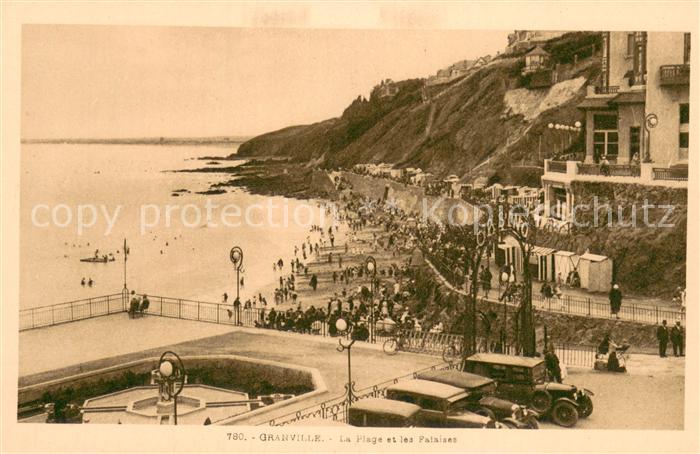 Granville Manche La Plage et les Falaises