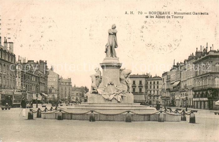 Bordeaux Monument Gambetta et les Allees de Tourny