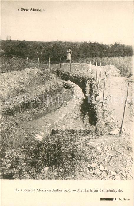 Pro Alesia Le theatre d’Alesia en Juillet 1906 Mur interieur de l Hemicycle