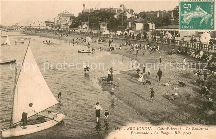 Arcachon 33 Cote d’Argent Le Boulevard Promenade La Plage