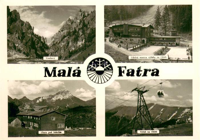 Mala Fatra Thiesnavy Udolna stanica vyfahu na Chleb Chata pod Sokolim Vytah na C
