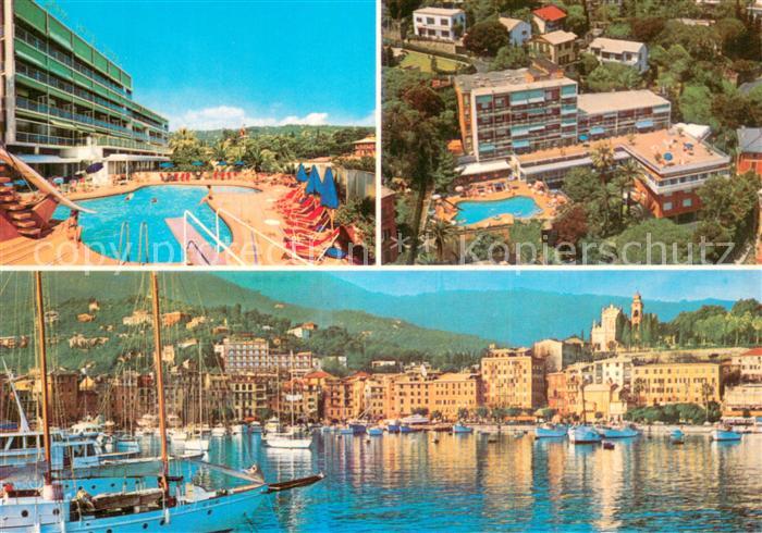 Santa Margherita Ligure Park Hotel Suisse Pool Fliegeraufnahme Hafen