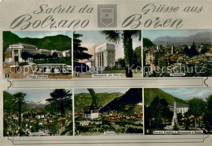Bozen Suedtirol Korpskommando Siegesdenkmal Panorama Seilbahn Denkmal Walter von
