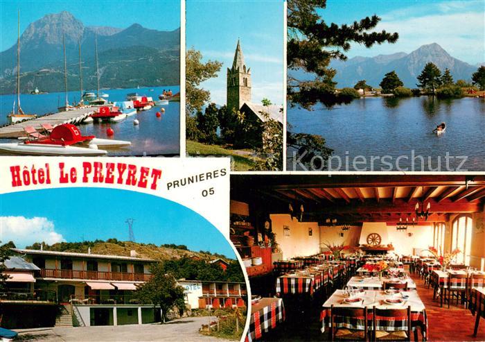 Prunieres Hautes-Alpes Hotel Le Preyret Lac de Serre Poncon Restaurant Eglise