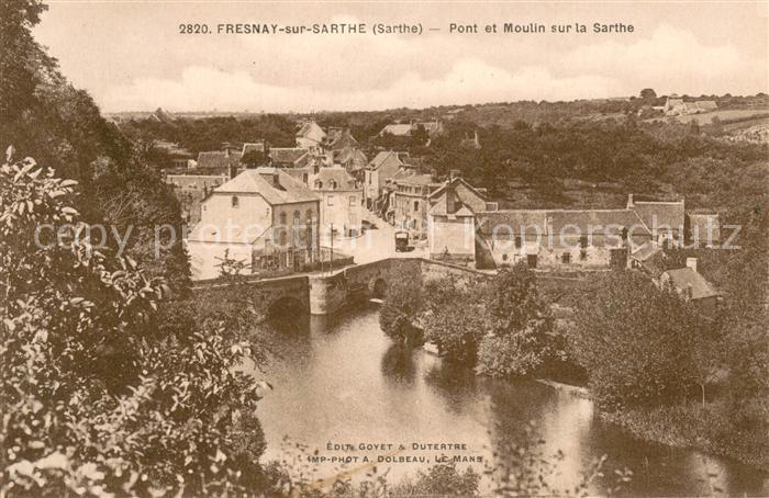 Fresnay-sur-Sarthe Pont Moulin sur la Sarthe