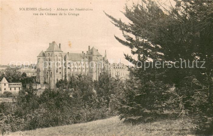 Solesmes Sarthe Abbaye des Bénédictins Chateau de la Grange
