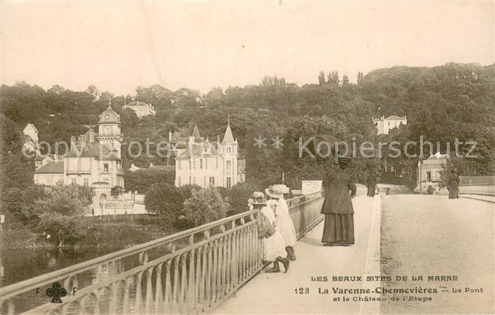 La Varenne-Chennevieres Marne Pont et Chateau de L_Etape