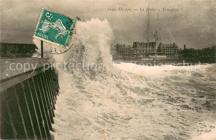 Dieppe 76 La Jetée Tempète