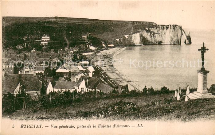 Etretat Vue prise del Falaise d`Amont