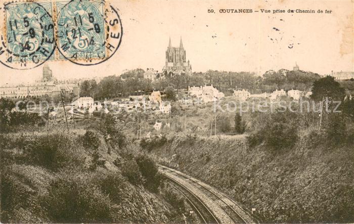 Coutances Vue prise du Chemin de fer