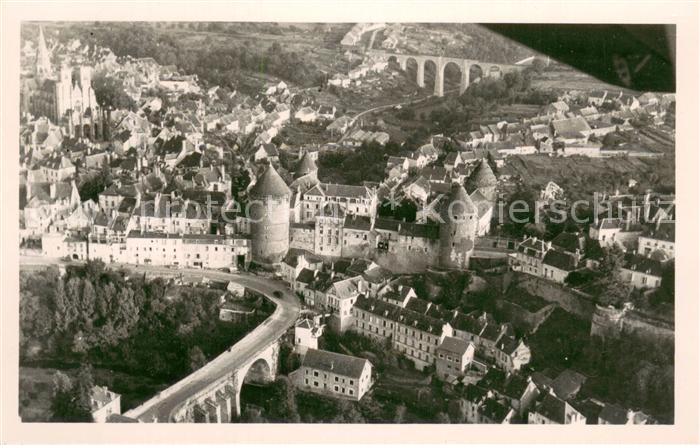 Semur-en-Auxois Vue generale aerienne