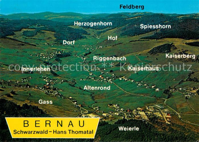 Bernau Schwarzwald Fliegeraufnahme mit Feldberg Herzogenhorn Kaiserberg