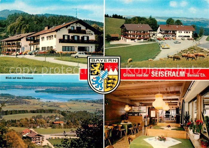 Bernau Chiemsee Berggasthof Seiseralm Panorama Gastraum