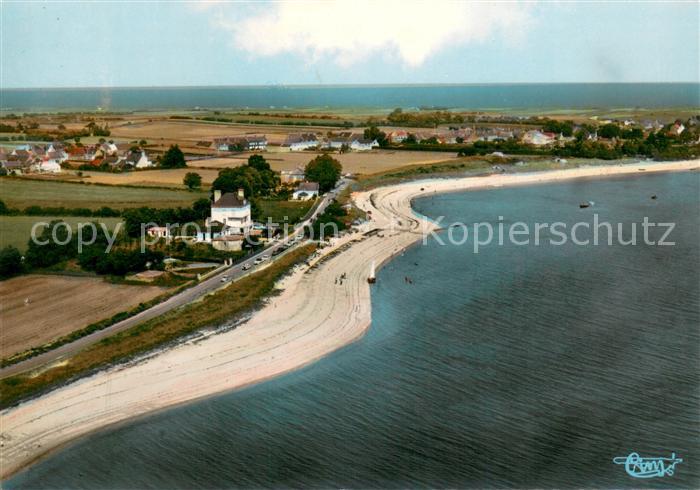 Reville Manche Vue panoramique aerienne de la Plage