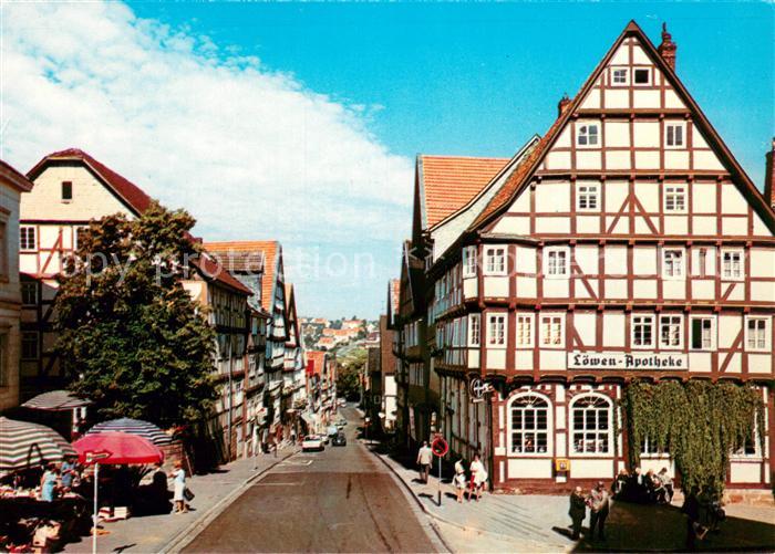 Bad Wildungen Lindenstrasse Apotheke Fachwerkhaeuser Altstadt