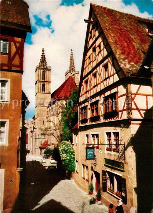 Rothenburg Tauber Hotel Reichskuechenmeister Altstadt Kirche