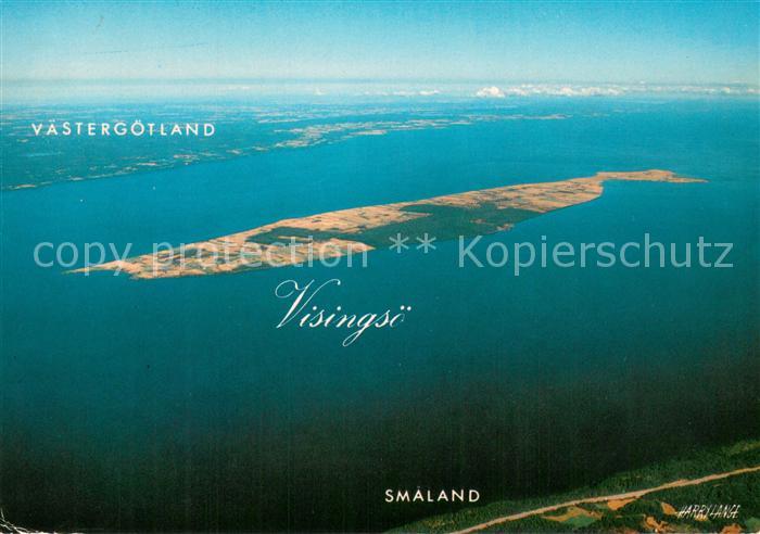Visingsoe Smaland Vastergoetland Fliegeraufnahme