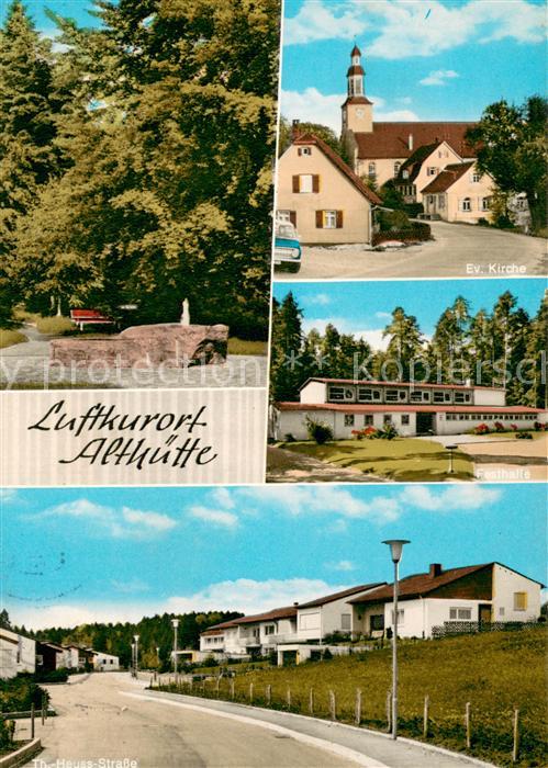 Althuette Wuerttemberg Luftkurort Brunnen Kirche Festhalle Theodor Heuss Strasse