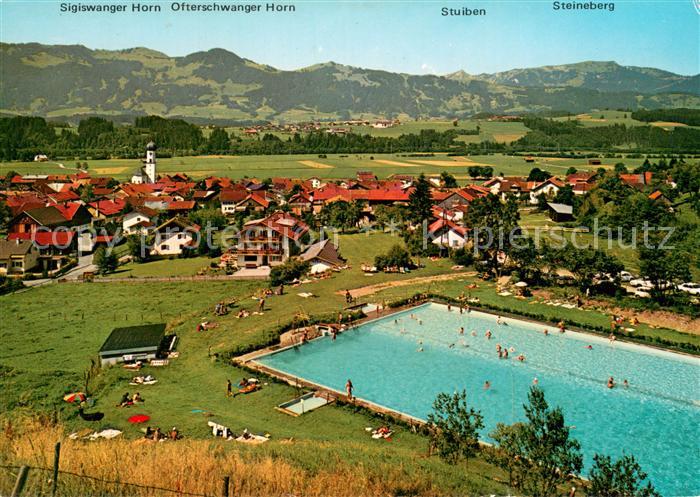 Altstaedten Allgaeu Panorama Freibad Allgaeuer Alpen