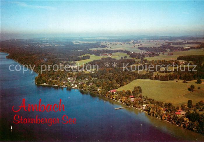 Ambach Starnbergersee Fliegeraufnahme