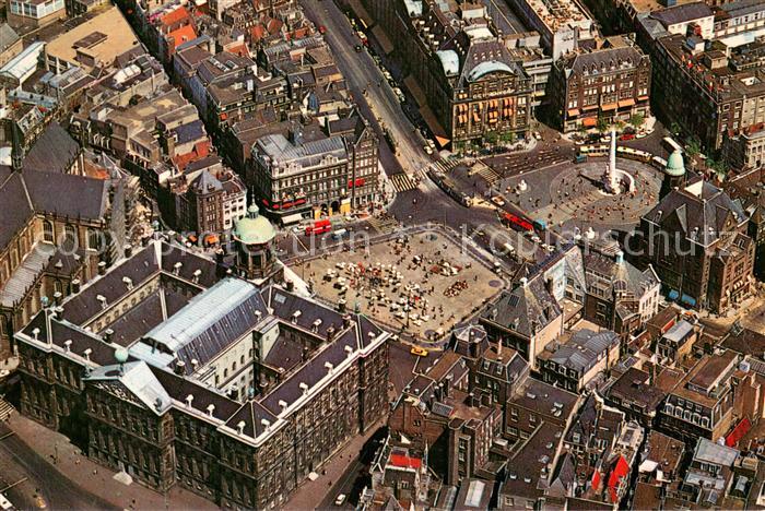 Amsterdam Niederlande Dam Koeniglicher Palast Nationaldenkmal Fliegeaufnahme