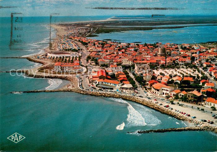 Les Saintes-Maries-de-la-Mer Vue aérienne du front de mer
