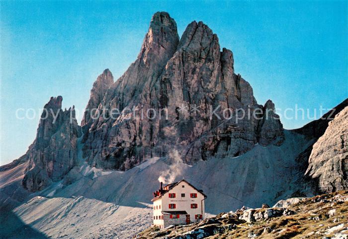 Dolomiten Cima Dodici Croda dei Toni Rifugio Zsigmondi Cornici Zwoelferkofel