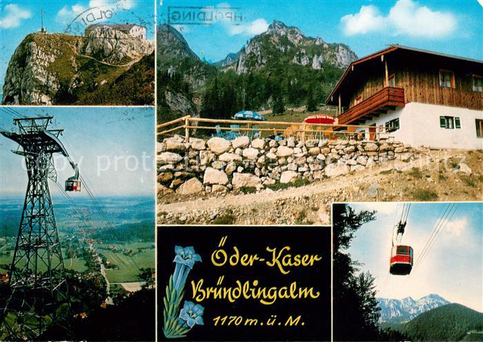 Bergen Chiemgau oeder-Kaser Bruendlingalm am Hochfelln Bergbahn Chiemgauer Alpen