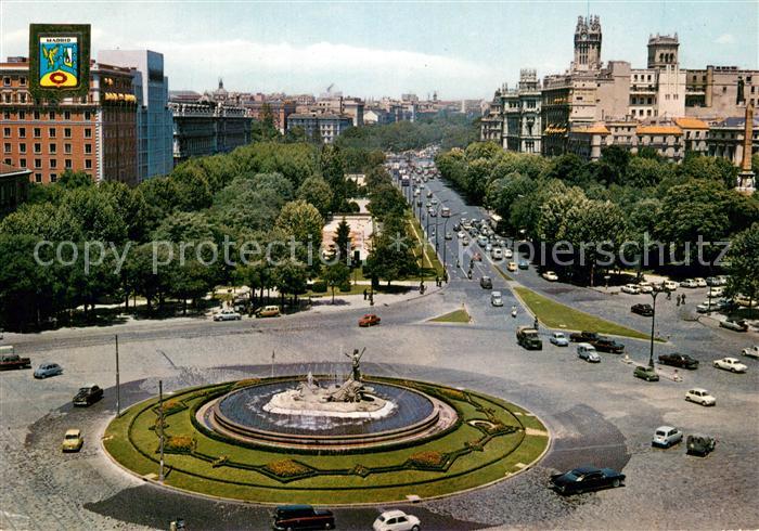 Madrid Spain Puente de Neptuno y Paseo del Prado