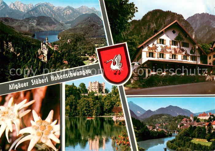 Hohenschwangau Allgaeuer Stueberl Gaststaette Panorama Schloss Neuschwanstein Al