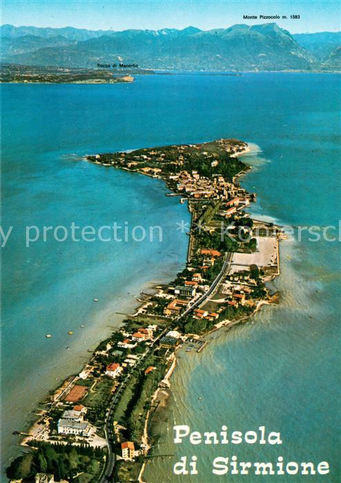 Sirmione Lago di Garda Penisola veduta aerea
