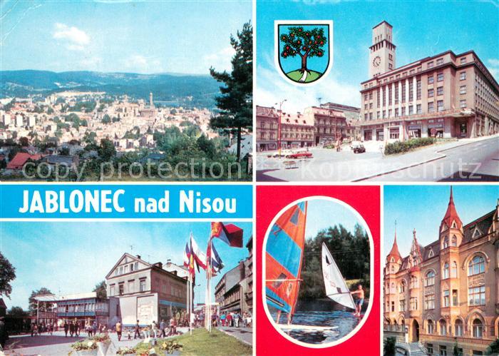 Jablonec nad Nisou Celkovy pohled Namesti s radnici Muzeum