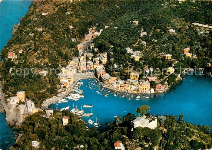 Portofino Liguria L'insenatura vista dall' aereo