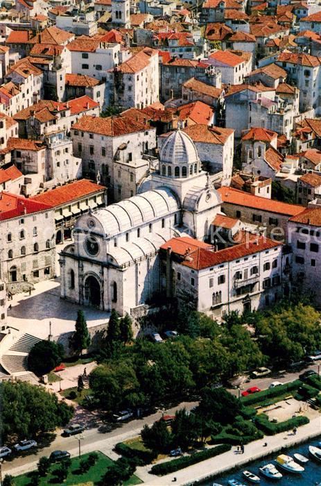 Sibenik Zentrum Kirche Fliegeraufnahme