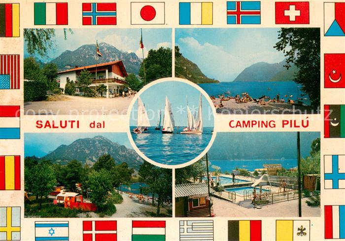 Anfo Camping Pilú Lago d Idro Nationalflaggen