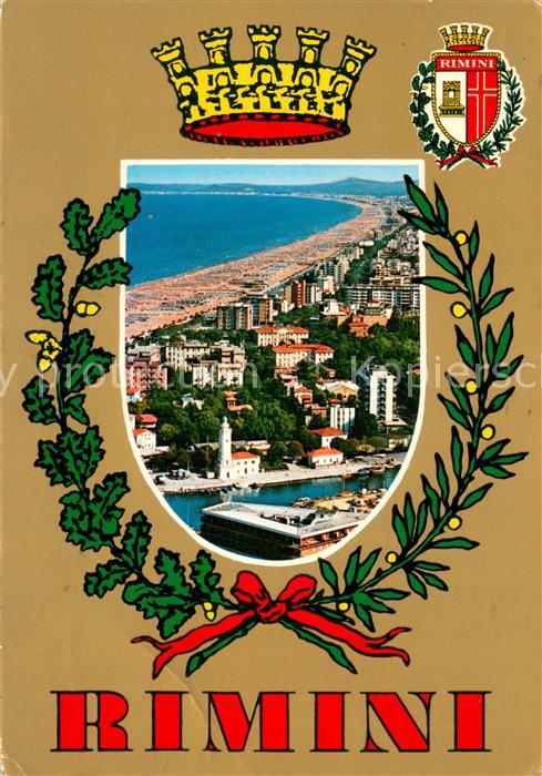Rimini Fliegeraufnahme Wappen Krone Kranz