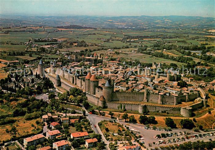 Carcassonne Vue aérienne de la cité