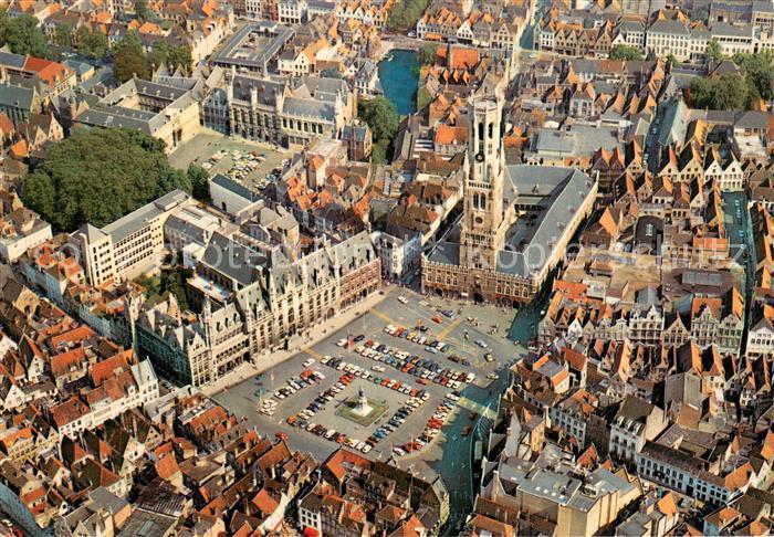 Brugge Bruges Flandern Stadtzentrum Fliegeraufnahme