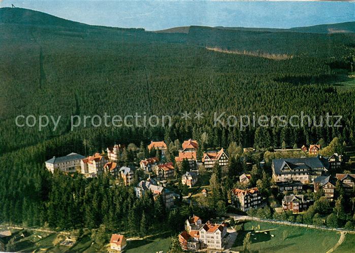 Braunlage Harz Huetteberg mit Weidmannsheil und Weidmannsruh Fliegeraufnahme