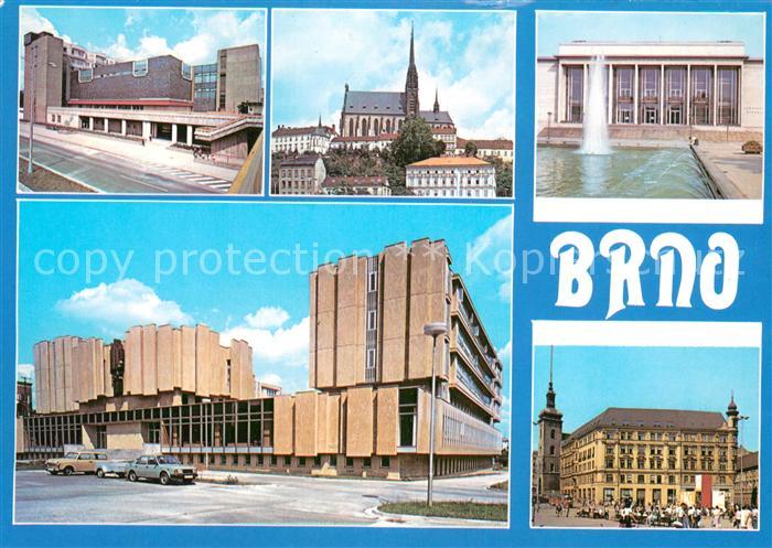 Brno Bruenn Obchodni dum Prior Katedrala sv Petra a Pavla Janackovo divadlo Budo