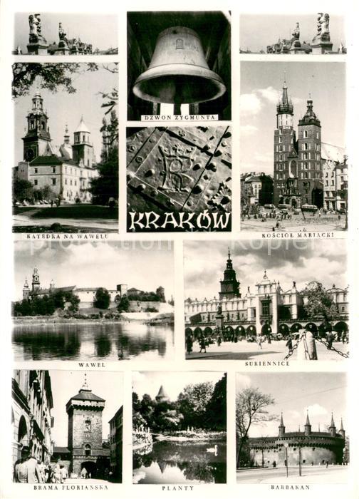 Krakow Krakau Katedra Wawelu Kosciol Mariacei Wawel Sukiennice Brama Florianna P