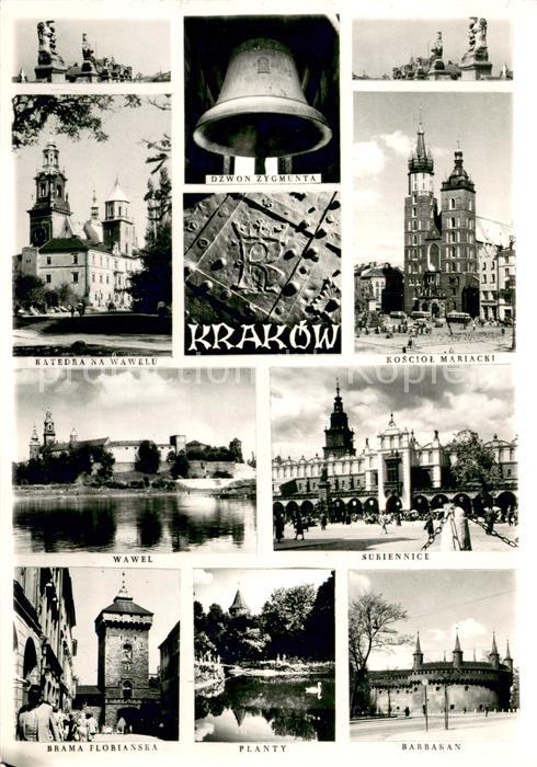 Krakow Krakau Katedra na Wawelu Kosciol Mariacki Wawel Sukiennice Brama Florians